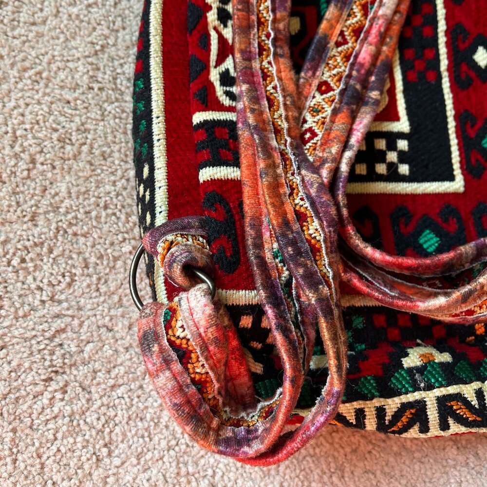 Woven *Tapestry* Backpack | Adjustable Straps | Very Unique | One of a Kind, EUC - Picture 15 of 16